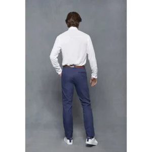 Camisa Polera Regular Fit Monza 02143 en blanco, vista posterior