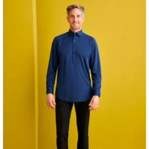 Camisa Polera Regular Fit Monza 02143 en marino, vista frontal