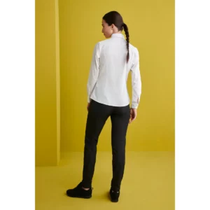 Pantalón de Vestir Slim Fit Monza 04025 en negro, vista posterior
