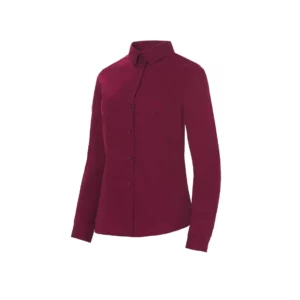 Camisa Cuello Camisero Slim Fit Monza 02257 en granate, vista frontal