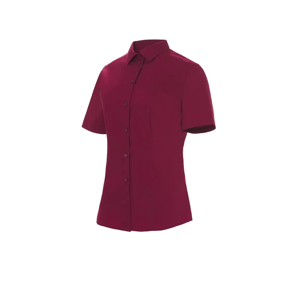 Camisa Manga Corta Cuello Camisero Slim Fit Monza 02258 6 Camisa Manga Corta Cuello Camisero Slim Fit Monza 02258 en granate, vista frontal