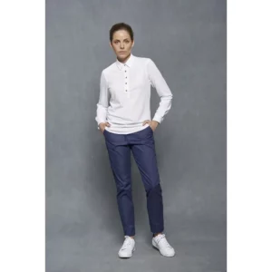 Camisa Polera Regular Fit Monza 02259 en blanco, vista frontal