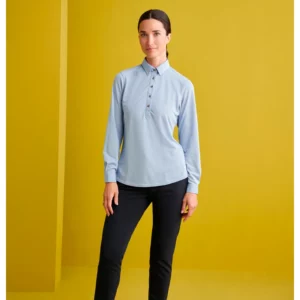 Camisa Polera Regular Fit Monza 02259 en celeste, vista frontal