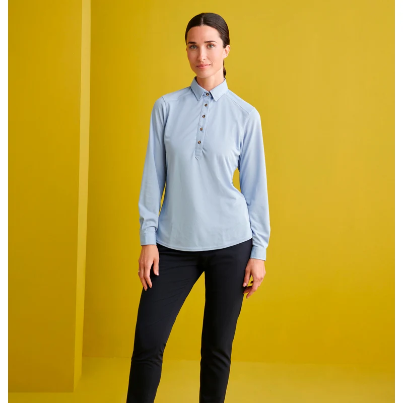Camisa Polera Regular Fit Monza 02259 2 Camisa Polera Regular Fit Monza 02259 en celeste, vista frontal