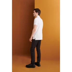 Pantalón de Vestir Slim Fit Monza 04016 en negro, vista lateral