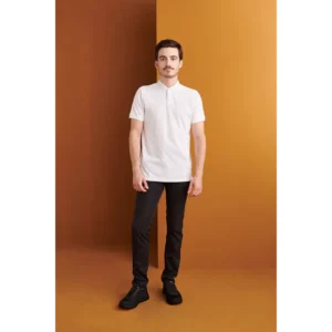 Pantalón de Vestir Slim Fit Monza 04016 en negro, vista frontal