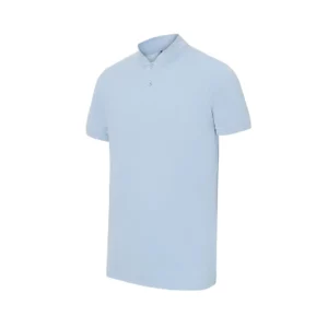 Polo Cuello Mao Regular Fit Monza 03013 en celeste, vista frontal