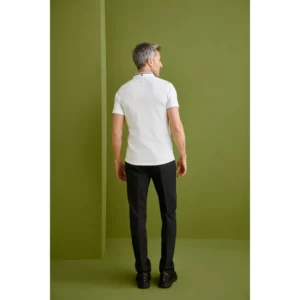 Polo Regular Fit Monza 03015 en blanco, vista posterior