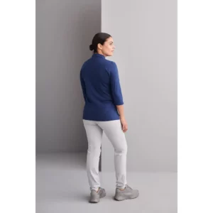 Polo Escote Lágrima Slim Fit Monza 03036 en marino, vista posterior