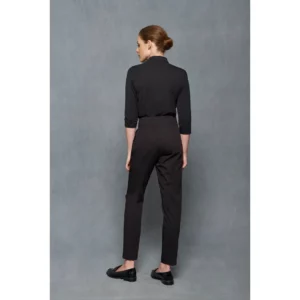 Polo Escote Lágrima Slim Fit Monza 03036 en negro, vista posterior