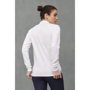 Polo Cuello Mao y Cremallera Regular Fit Monza 03035 en blanco, vista posterior