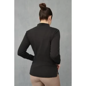 Polo Cuello Mao y Cremallera Regular Fit Monza 03035 en negro, vista posterior