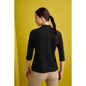 Camiseta Cuello Caja Slim Fit Monza 03037 en negro, vista posterior