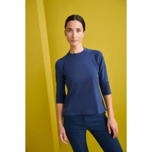 Camiseta Cuello Caja Slim Fit Monza 03037 en marino, vista frontal