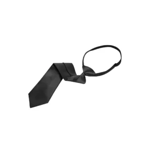 Corbata Satinada con Nudo Monza 03201 en negro, vista frontal