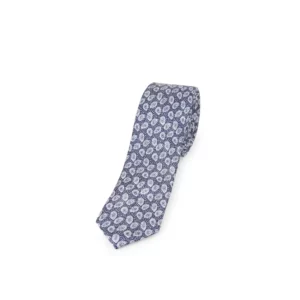 Corbata Estampada Paramecios Monza 03320 en paramecios marino blanco, vista frontal