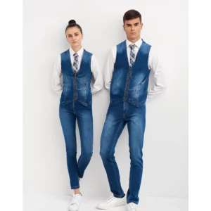 Pantalón Denim Slim Fit Monza 04017 en dénim azul, vista frontal