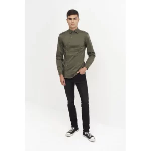 Pantalón Denim Slim Fit Monza 04017 en dénim negro, vista frontal