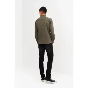 Pantalón Denim Slim Fit Monza 04017 en dénim negro, vista posterior