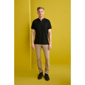 Pantalón Chino Slim Fit Monza 04019 en beige, vista frontal