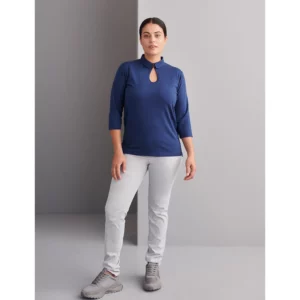 Pantalón Chino Slim Fit Monza 04020 en gris claro, vista frontal
