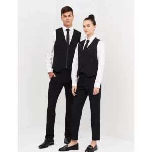 Pantalón de Vestir Slim Fit Monza 04021 en negro, vista frontal