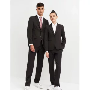 Pantalón de Vestir Slim Fit Monza 04021 en gris oscuro, vista frontal