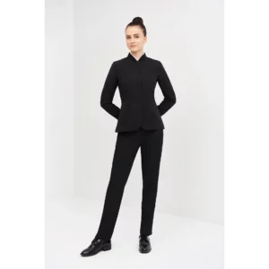 Pantalón de Vestir Regular Fit Monza 04022 en negro, vista frontal