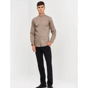 Pantalón de Vestir Regular Fit Monza 04024 en negro, vista frontal