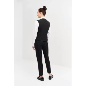 Chaleco Cremallera Slim Fit Monza 04028 en negro, vista posterior