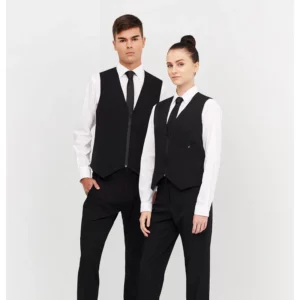 Chaleco Cremallera Slim Fit Monza 04028 en negro, vista frontal