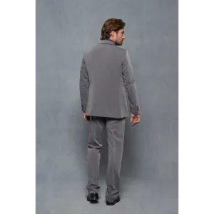 Pantalón de Vestir Regular Fit Monza 04144 en gris oscuro, vista posterior