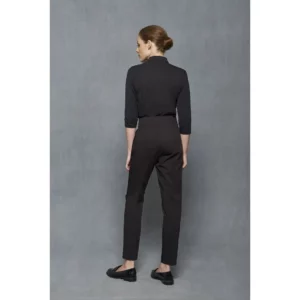 Pantalón Paperbag Monza 04145 en negro, vista posterior