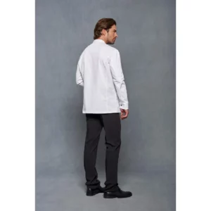 Chaqueta Cuello Tirilla Cruzado Regular Fit Monza 04147 en blanco, vista posterior