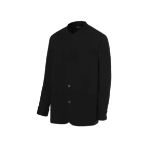 Chaqueta Cuello Tirilla Cruzado Regular Fit Monza 04147 en negro, vista frontal