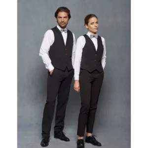 Pantalón de Vestir Slim Fit Monza 04151 en negro, vista frontal