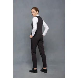 Pantalón de Vestir Slim Fit Monza 04151 en negro, vista posterior