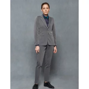 Pantalón de Vestir Slim Fit Monza 04151 en gris oscuro, vista frontal