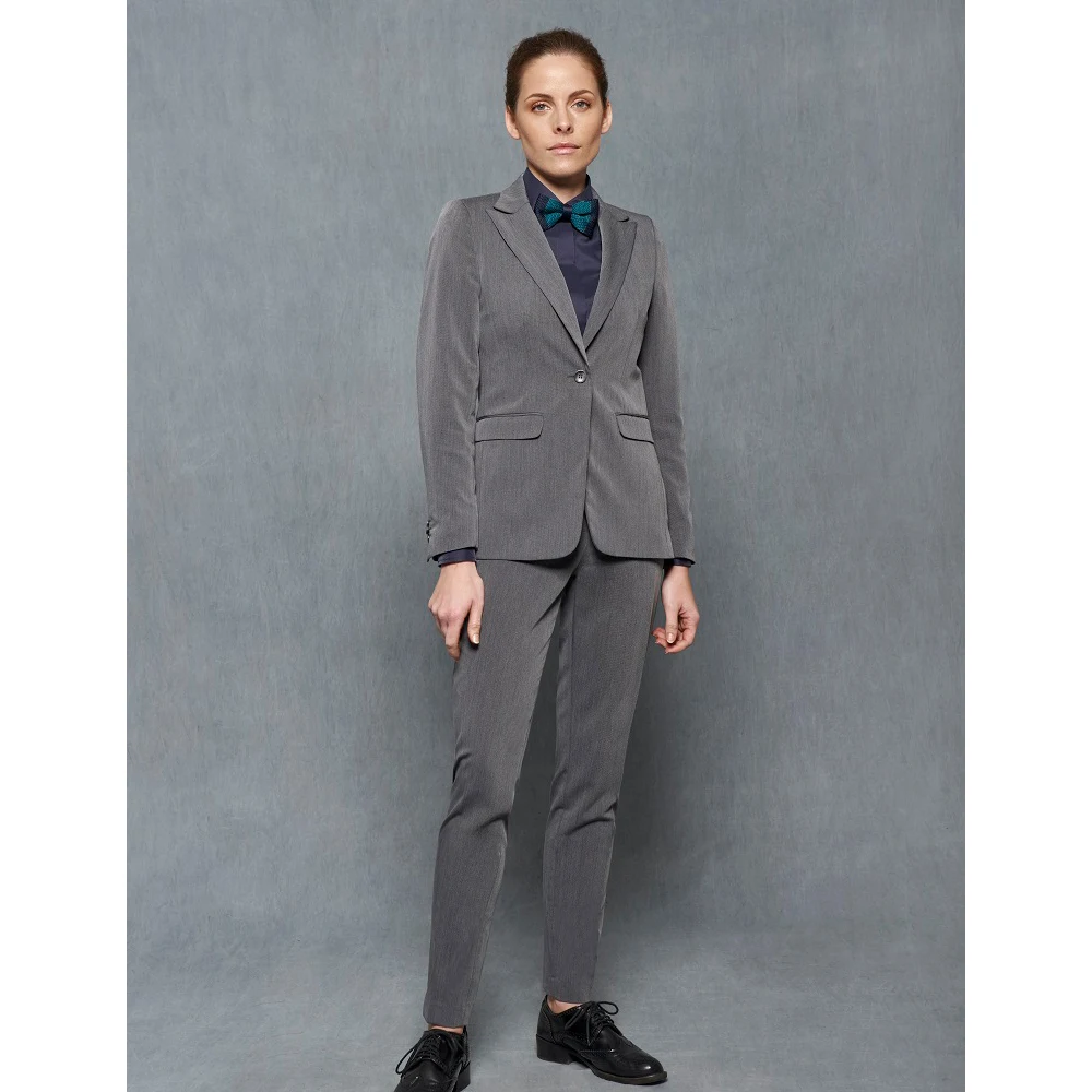 Pantalón de Vestir Slim Fit Monza 04151 5 Pantalón de Vestir Slim Fit Monza 04151 en gris oscuro, vista frontal