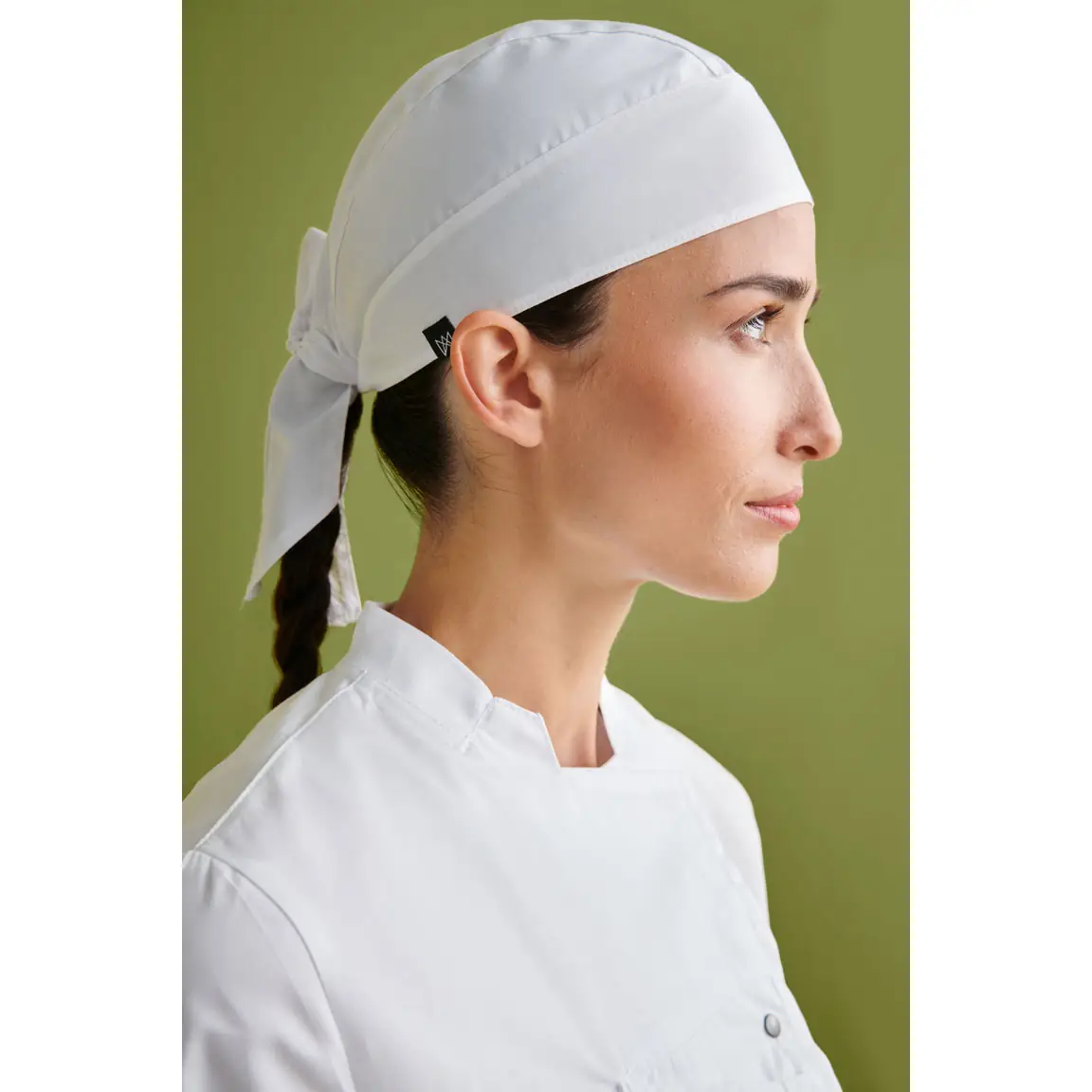 Bandana Monza 04281 4 Bandana Monza 04281 en blanco, vista lateral