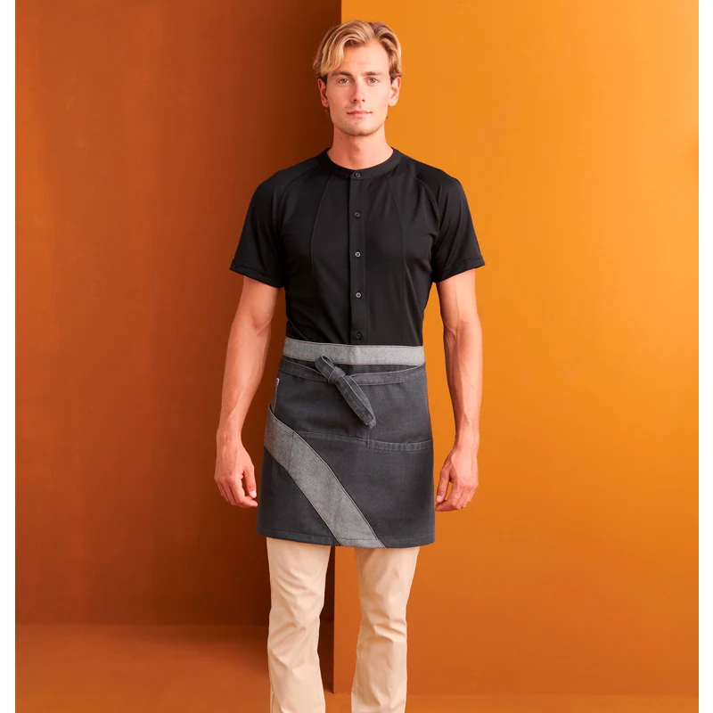 Delantal Francés Cerrado Denim Monza 5217 25.46 1 Delantal Francés Cerrado Denim Monza 5217 25.46 en gris medio, vista frontal