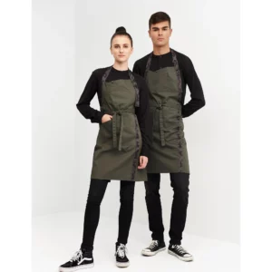 Delantal Peto Cinta Camuflaje Monza 06427 en verde caqui, vista frontal