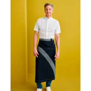 Delantal Francés Cerrado Denim Monza 06428 en dénim azul, vista frontal