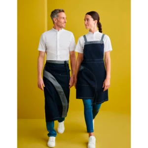 Delantal Peto Denim Monza 06430 en dénim azul, vista frontal