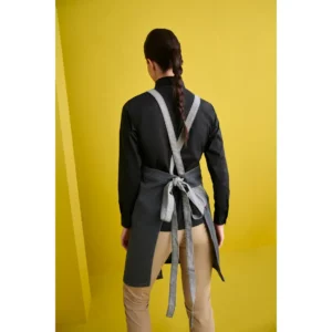 Delantal Peto Denim Monza 06430 en gris medio, vista posterior