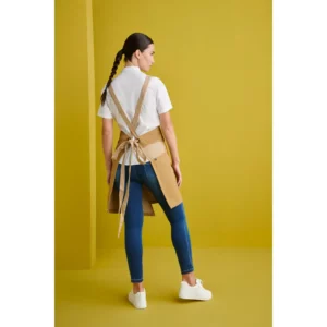 Delantal Peto Denim Monza 06430 en tostado, vista posterior