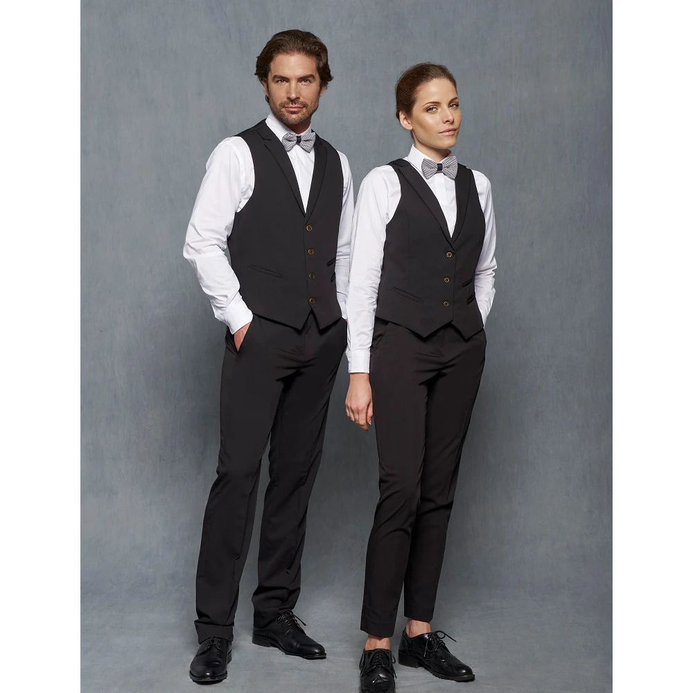 Chaleco Solapa Estrecha Regular Fit Monza 00664 1 Chaleco Solapa Estrecha Regular Fit Monza 00664 en negro, vista frontal