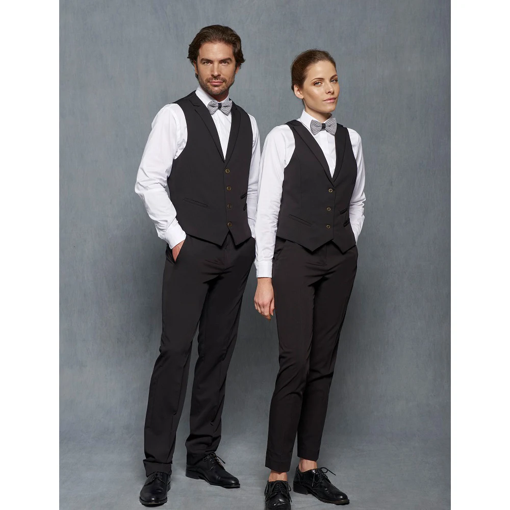 Chaleco Solapa Estrecha Slim Fit Monza 00764 1 Chaleco Solapa Estrecha Slim Fit Monza 00764 en negro, vista frontal