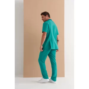 Casaca sanitaria hombre Monza Aquila 21.24 - Verde pizarra - posterior con persona