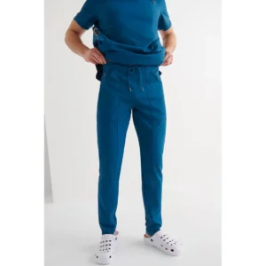 Pantalón sanitario hombre Monza Centaurus 11.02 - Azul petróleo - frontal con persona